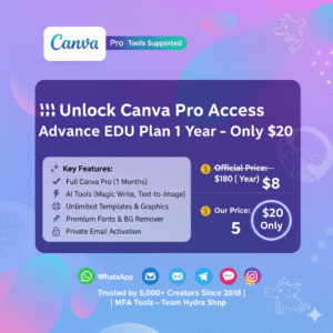 canva pro edu advance plan 1 year mfa tools